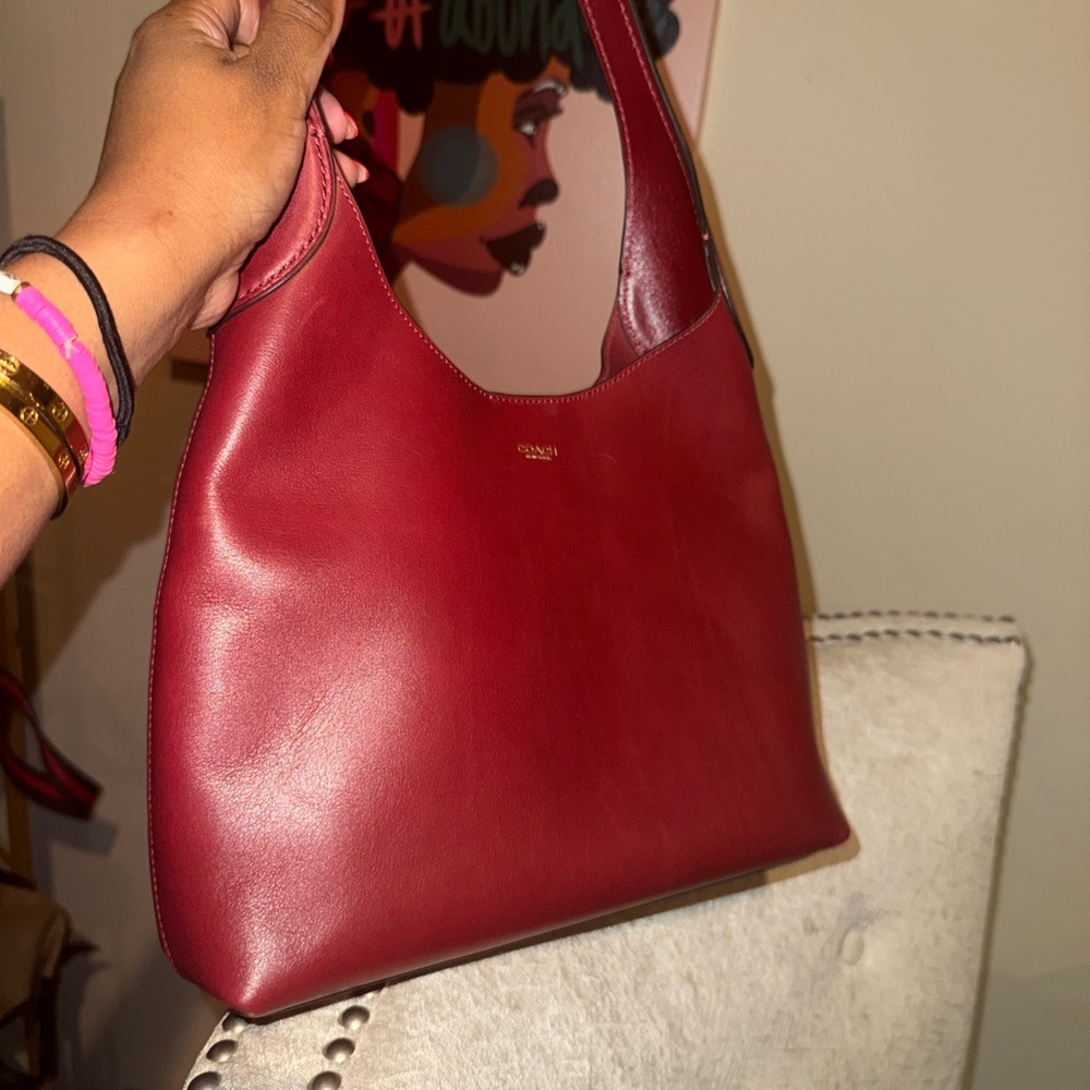 Coach Brooklyn 28 (Ruby Red) Leather Shoulder Bag